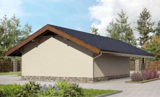 060-005-П Проект гаража из кирпича Бердск | Проекты одноэтажных домов от House Expert
