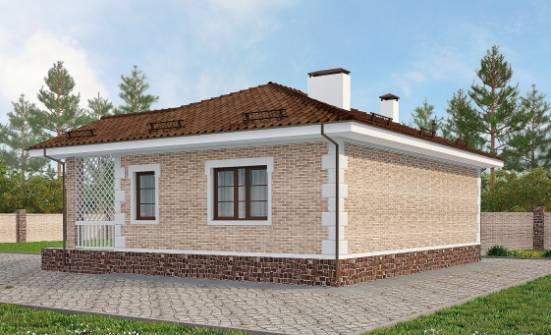 065-002-П Проект бани из кирпича Барабинск | Проекты одноэтажных домов от House Expert