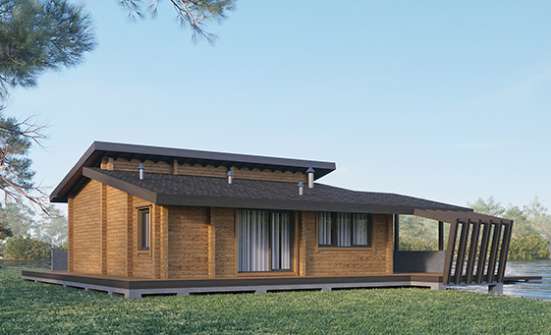 100-007-П Проект бани из дерева Искитим | Проекты одноэтажных домов от House Expert