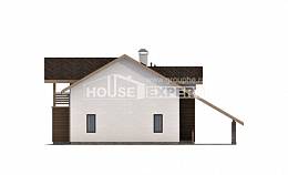 155-010-Л Проект двухэтажного дома с мансардным этажом и гаражом, простой загородный дом из газобетона, Барабинск