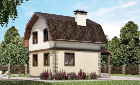 070-004-П Проект двухэтажного дома мансардой, современный коттедж из пеноблока Бердск | Проекты домов от House Expert