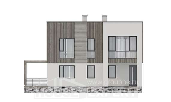 150-017-П Проект двухэтажного дома, недорогой домик из арболита, Барабинск