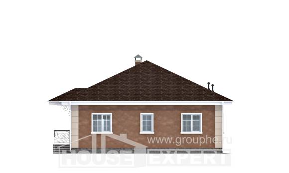 100-001-Л Проект одноэтажного дома, красивый домик из бризолита, Барабинск