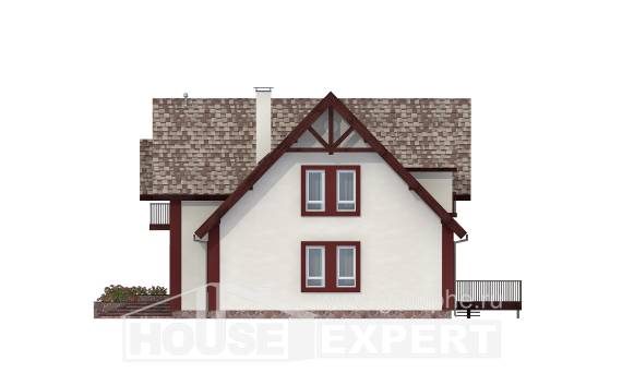300-008-Л Проект двухэтажного дома с мансардным этажом и гаражом, просторный домик из блока, Бердск