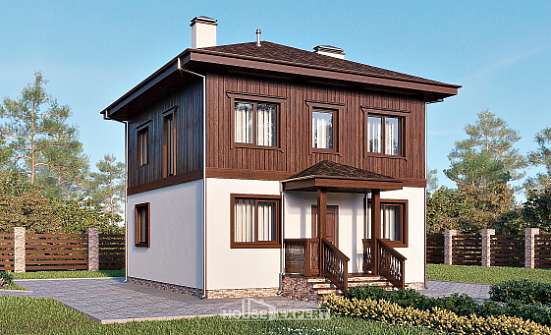 100-006-Л Проект двухэтажного дома, красивый дом из теплоблока, Бердск