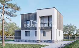 150-017-П Проект двухэтажного дома, небольшой домик из пеноблока, Искитим