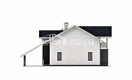 155-010-П Проект двухэтажного дома мансардный этаж, гараж, современный дом из арболита, Искитим
