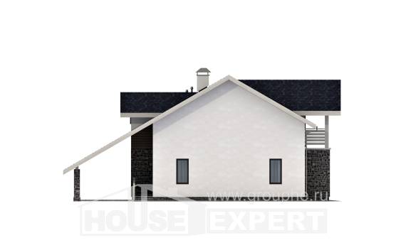 155-010-П Проект двухэтажного дома мансардный этаж, гараж, современный дом из арболита, Искитим